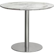 Whether you are shopping for a modern square pedestal table with intricate base, or traditional round pedestal dining table, you can rest assured that countryside amish furniture has the best real wood dining and kitchen table for your needs. Diamond Sofa Stelladtmasl Stella 36 Round Dining Table In Faux Marble Brushed Silver