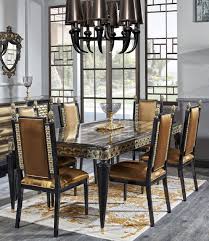 Whether your style is rustic or elegant, modern or traditional, shop arhaus for the dining room sets and kitchen furniture to style your home. Casa Padrino Luxury Baroque Dining Set Gold Black 1 Dining Table And 6 Dining Chairs Dining Room Furniture In Baroque Style