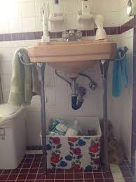 Check spelling or type a new query. Ideas For Hiding Exposed Pipes Under Bathroom Sink Under Bathroom Sink Bathroom Sink Skirt Sink
