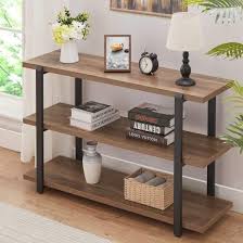 Industrial Console Sofa Table Rustic