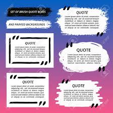 Quote Boxes And Brush Strokes Set Painted Quotation Marks Quote
