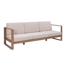 Frode Sofa With Wood Arms In Boucle