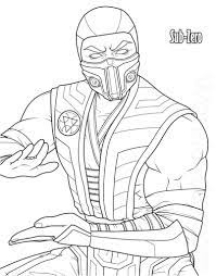 Sub zero from mortal kombat. Sub Zero Mortal Kombat Coloring Pages Free Printable Coloring Pages For Kids