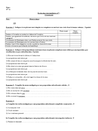 Evaluation Intermediaire Ps PC Subordonnees | PDF | Clause | Grammaire