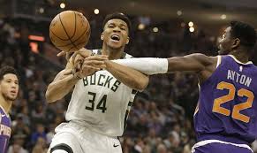 He is 23 years old, a hair under seven feet tall and there are 13 letters in his last name, most of them consonants, so he is usually referred to as giannis or 'the greek freak.' he's called that because he is greek and is doing things. Bucks Mvp Candidate Giannis Antetokounmpo Out Against Suns