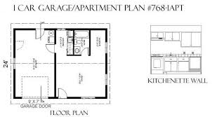 1 car garage plan with apartment no