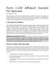 form i 130 affidavit sle for spouses