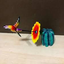 Alebrije Hummingbird And Cactus Flower