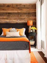 Wood Clad Bedroom Feature Wall Ideas