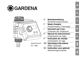 gardena 1885 operating instructions