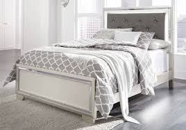 lonnix silver full upholstered bed