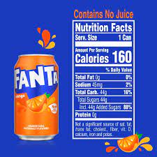 fanta orange soda fruit flavored soft