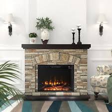 42 034 Faux Stone Mantel Infrared