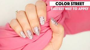 applying color street nail strips