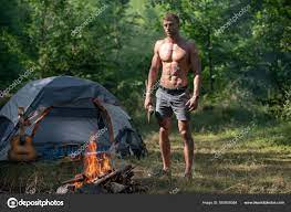 Naked camping guys