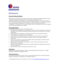 Cover Letter Template Human Resources Generalist Hr Generalist