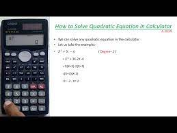 How To Solve Quadratic Equation In The