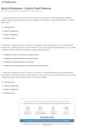 Quiz Worksheet Control Chart Patterns Study Com