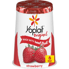 strawberry original yogurt with real