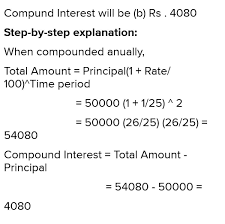 the compund interest on rs 50000 at 4