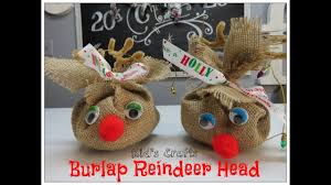 crafts 4 burlap reindeer head ornament