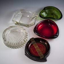 Sold At Auction Vintage Glass Ashtrays
