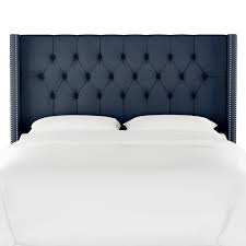 Navy Upholstered Bed Frame 53