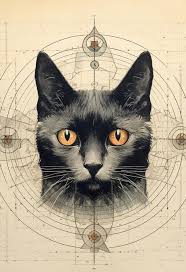 Wall Art Print Black Cat Poster