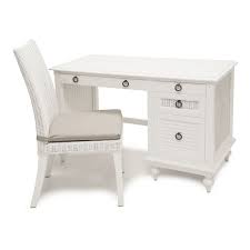 Under the desk, make sure there's clearance for your knees, thighs and feet. Key West Cottage White Desk And Chair Set B34974 By Seawinds Trading American Rattan Key West White Desk In Wood And Wicker