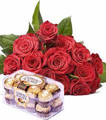 combo of 20 red rose n chocolates