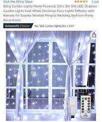 Led Curtain Lights Mains Powered 3m X