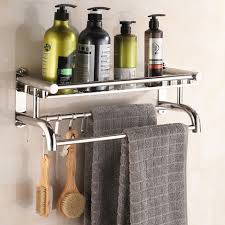 Bath Towel Rail Bathroom Shelf Holder