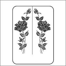 L N Etch Stencil Long Stemmed Roses