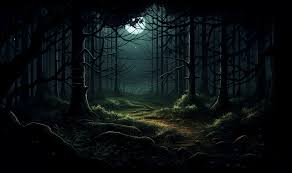 ext dark forest moon night