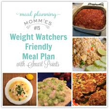 weight watcher friendly meal plan with