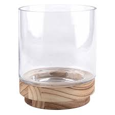 Honeybloom Clear Glass Hurricane Candle