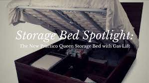 new practico queen storage bed with gas