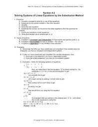 Section 4 2 Solving Systems Of Linear