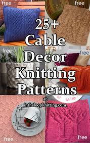 Cable Home Decor Knitting Patterns In