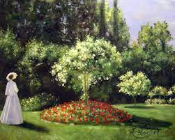 Garden Painting By Claude Monet
