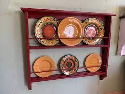 Farmhouse Plate Rack Wall Hanging Plate