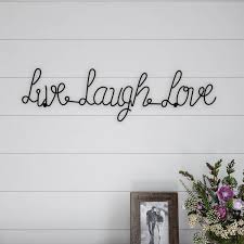 Metal Cutout Live Laugh Love Cursive Cutout Sign 3d Word Art Home Accent Decor Perfect For Modern Rustic Or Vintage Farmhouse Style By Lavish Home