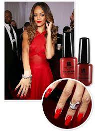best nail polish color with red dress