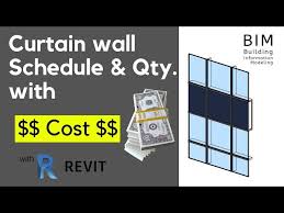 curtain wall schedule with cost