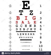 Eye Chart Chart Used Measure Stock Photos Eye Chart Chart