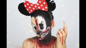 creepy minnie mouse halloween makeup
