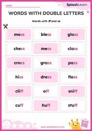 double letter words ela worksheets