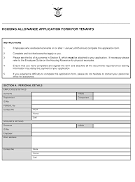 Your total housing allowance paid for the 20___ year was $_. Housing Allowance Application Form For Tenants Download Printable Pdf Templateroller