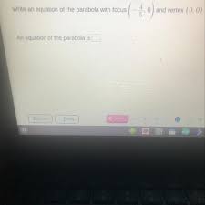 Write An Equation Of The Parabola With