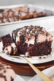 chocolate poke cake dance around the